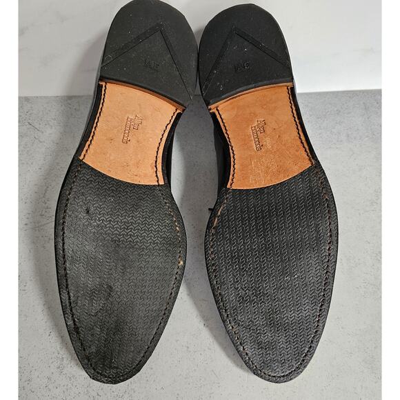 EUC Allen Edmonds Men\'s Black Leather Resoled Split Toe Delray Dress Shoes 15 B main image 6